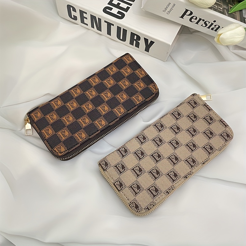 Vintage Geometric Print Long Wallet Zipper Around Credit Card Holder Womens  Fashion Clutch Coin Purse - Bags & Luggage - Temu