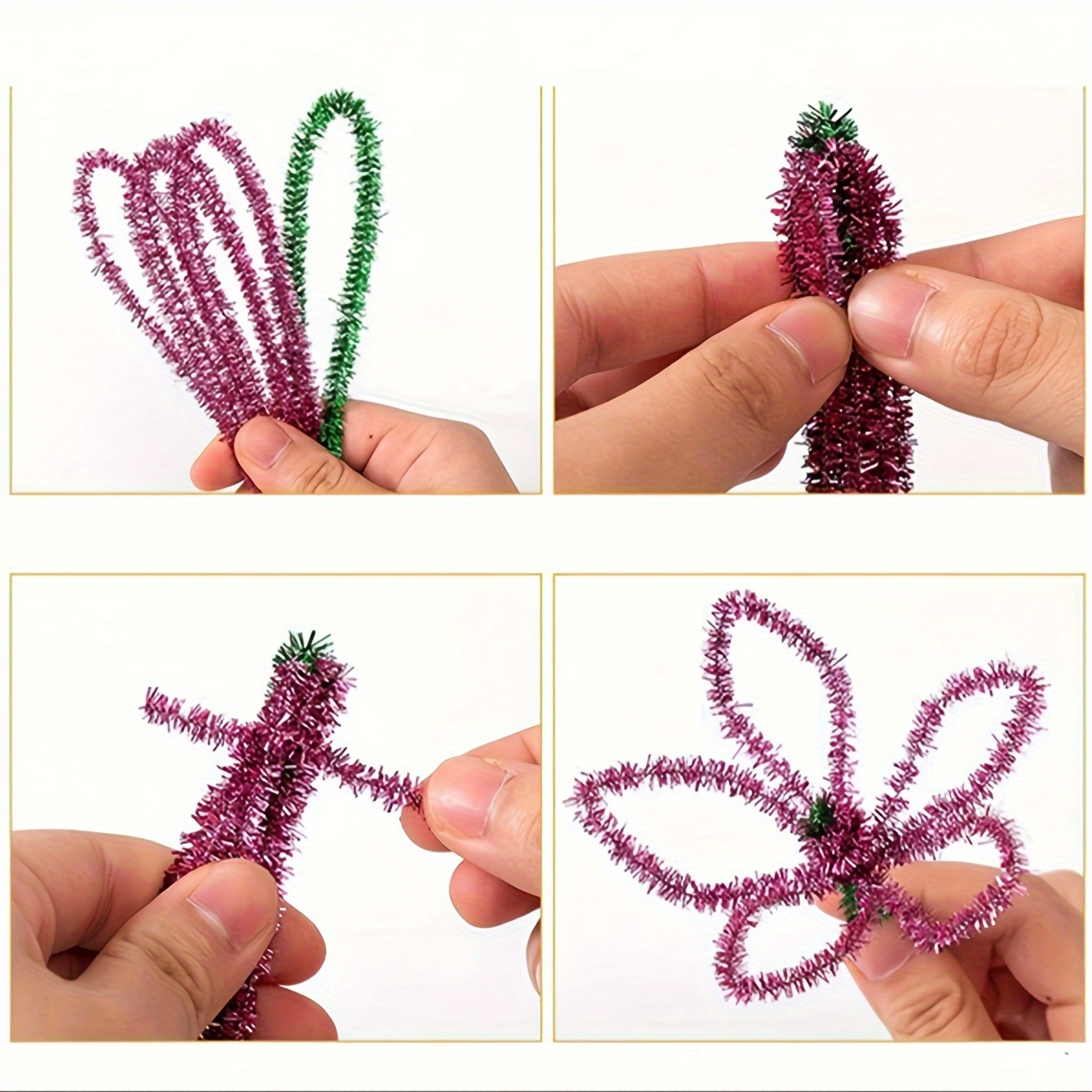 Pipe Cleaners- 100Pc. Pipe Cleaner Purple Pipe Cleaners-Chenille Stems,  Pipe Cleaners Craft, Fuzzy Sticks Great Craft Supplies DIY Art & Craft  Projects