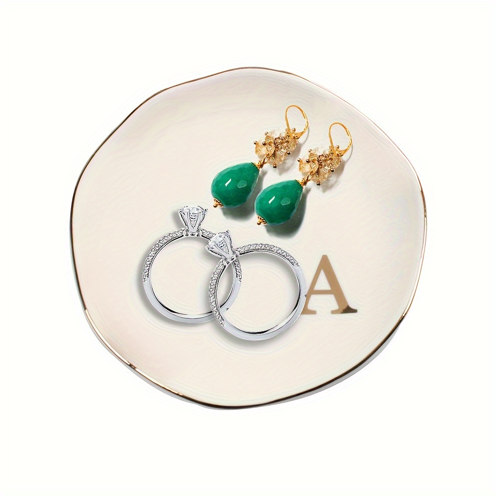 Stylish Round Jewelry Tray Women Perfect Ring Dish Trinket - Temu United  Kingdom