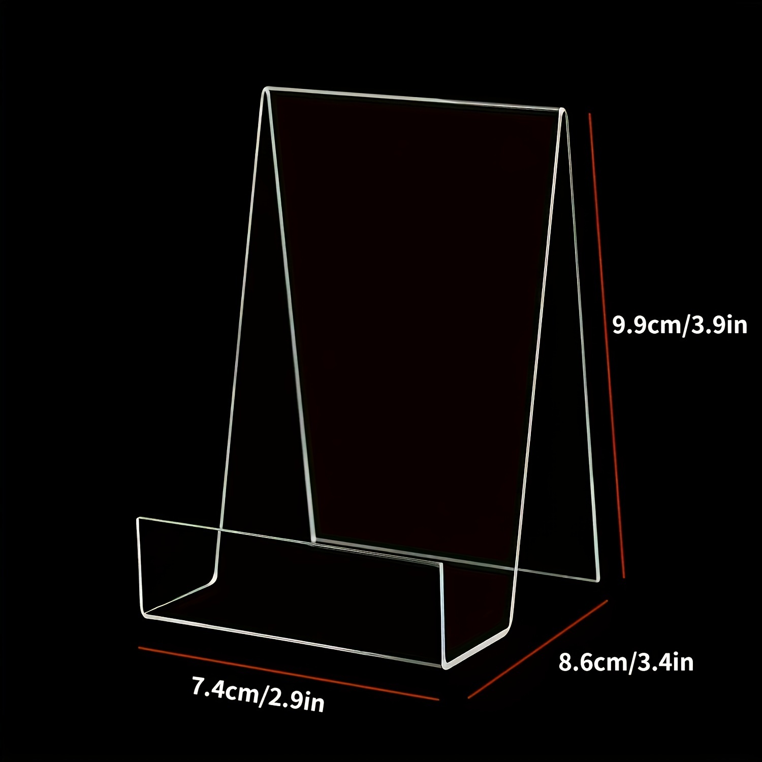  Boloyo Acrylic Book Stand Without Ledge ,6 Inch 6PC