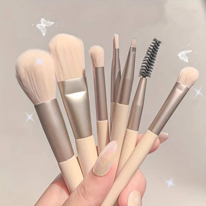 8Pcs/Set Mini Brush Soft Makeup Brushes Eyeshadow Eyebrow Facial Makeup  Brush