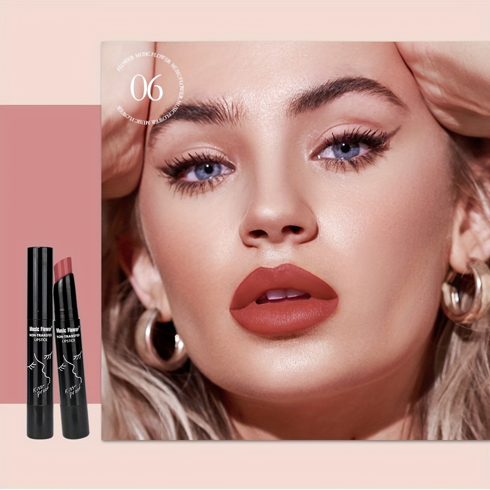 Vegan Matte Lipstick Long Lasting Waterproof Velvet Texture 12 Red Series