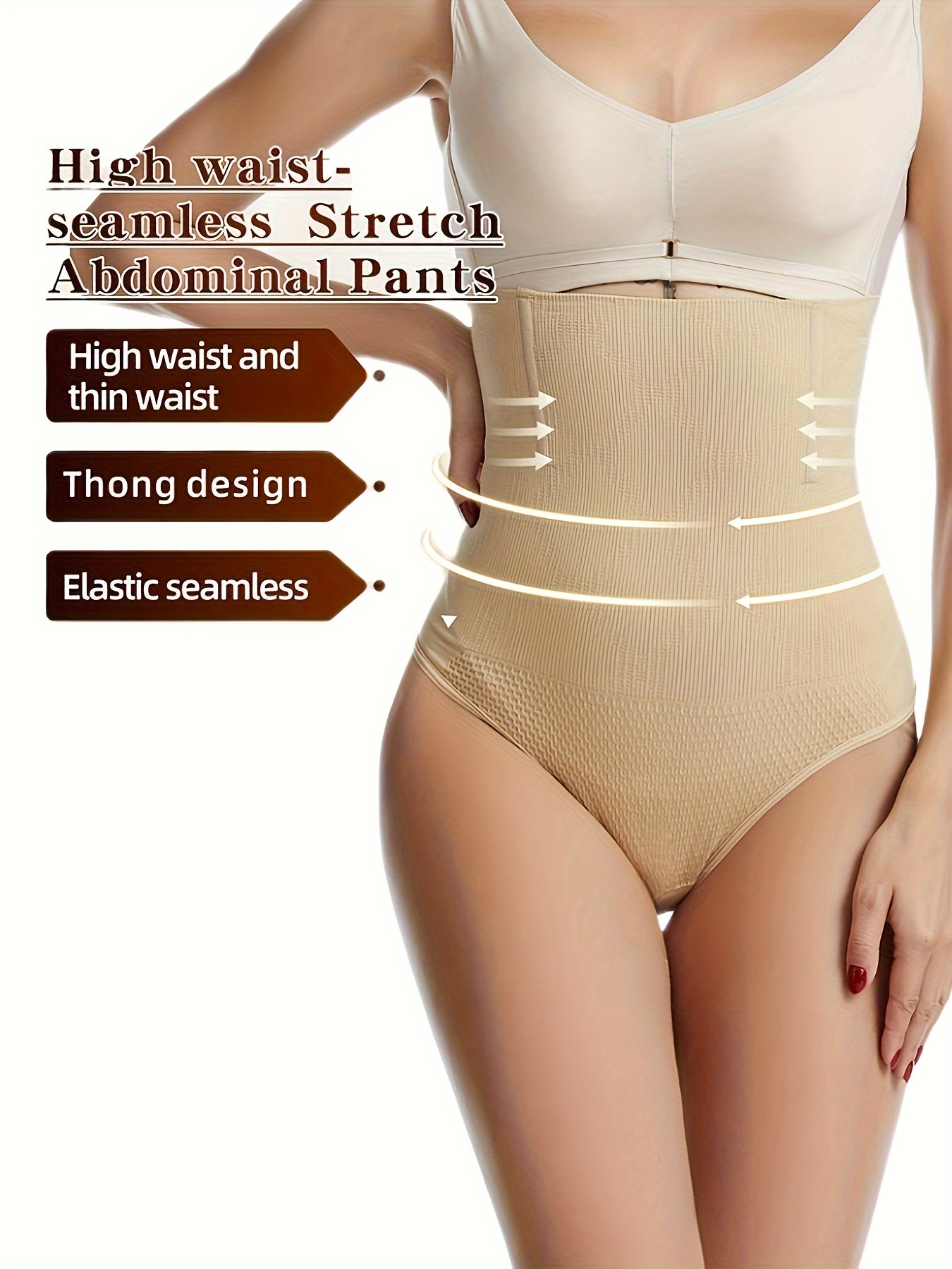 High Waist Shaping Thongs Tummy Control Compression Slimming - Temu Canada