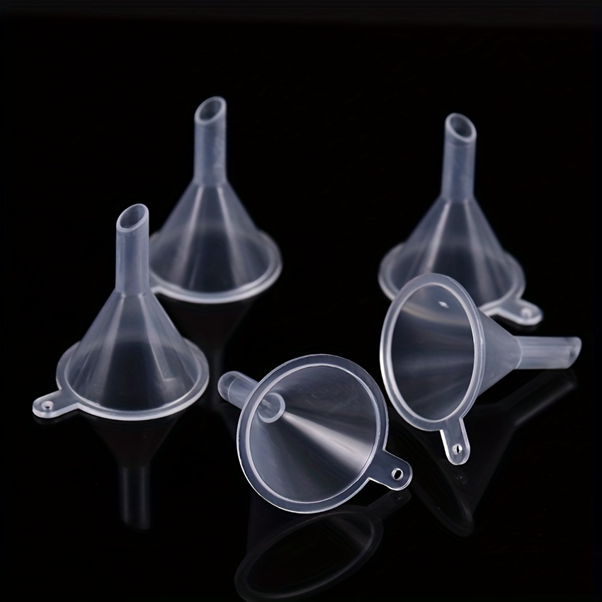POPETPOP Embudos de laboratorio de embudo pequeño, embudo de plástico para  líquido, embudos cosméticos para llenado de botellas de aceites esenciales
