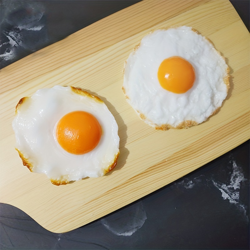 Cute poached egg key chain simulation fried egg food bag clasp decorative  bag