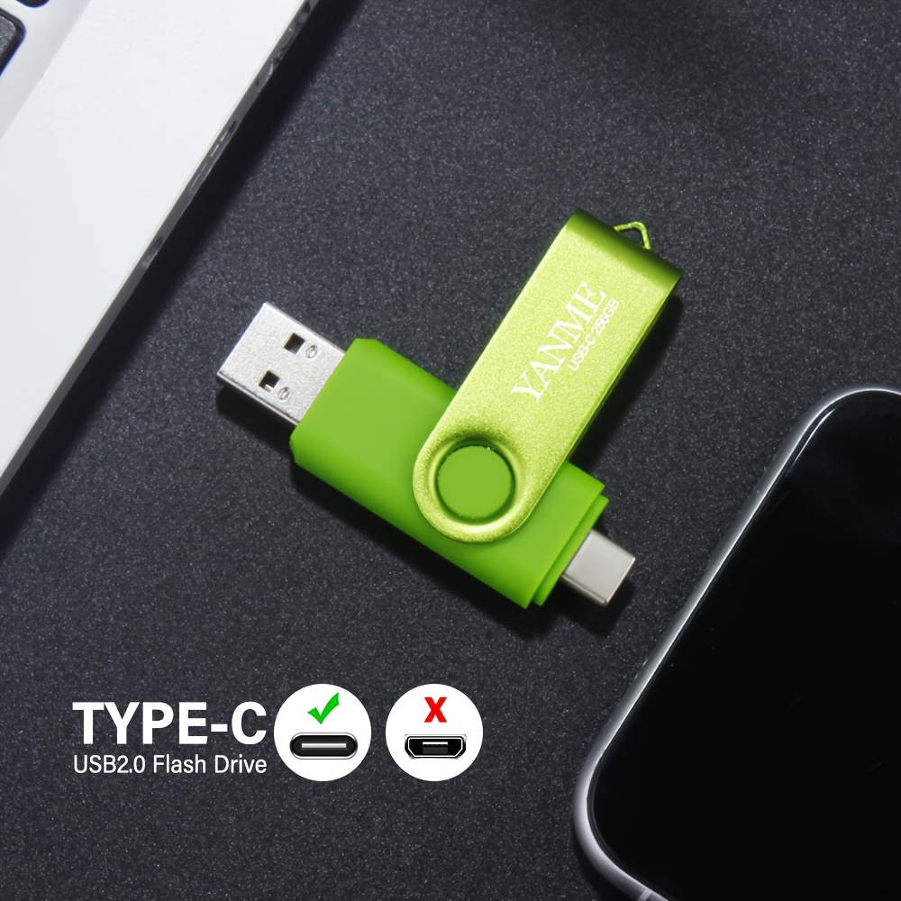 Flash Drive USB Type C Both 3.2 Tech - 2 in 1 Dual Drive Memory Stick High  Speed OTG for Android Smartphone Computer, MacBook, Chromebook Pixel 