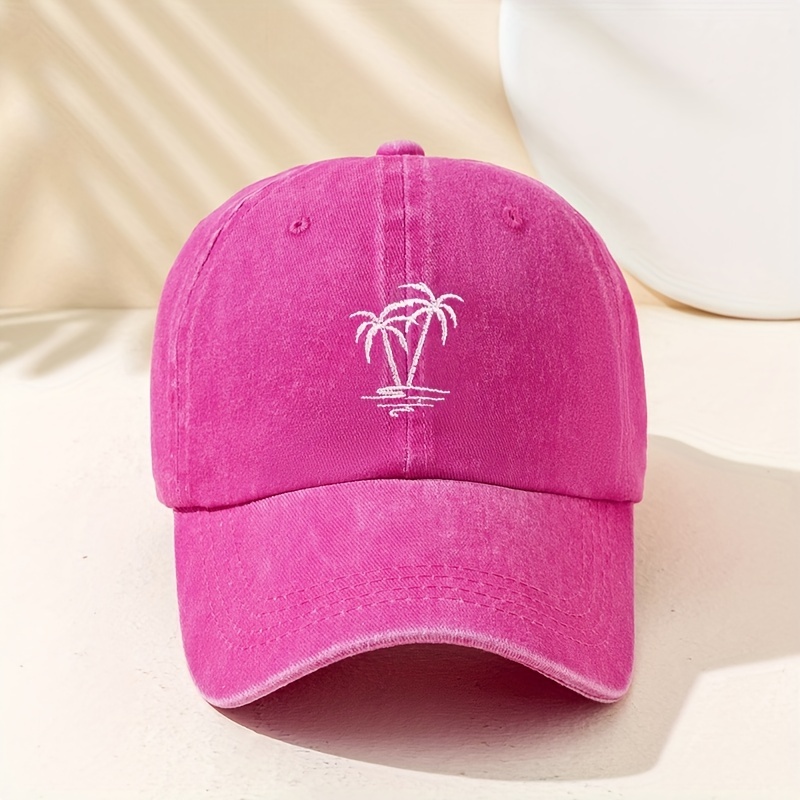 Embroidered Coconut Washed Baseball Cap