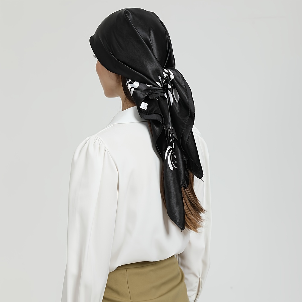 Women Square Silk Hair Scarves  Apparel Silk Square Scarves