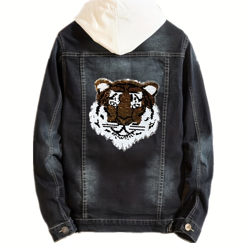 Sequin Leopard Patches Embroidery Applique Sew on Jacket Back Patches  Fashion Brand Badge 1piece : : Home & Kitchen