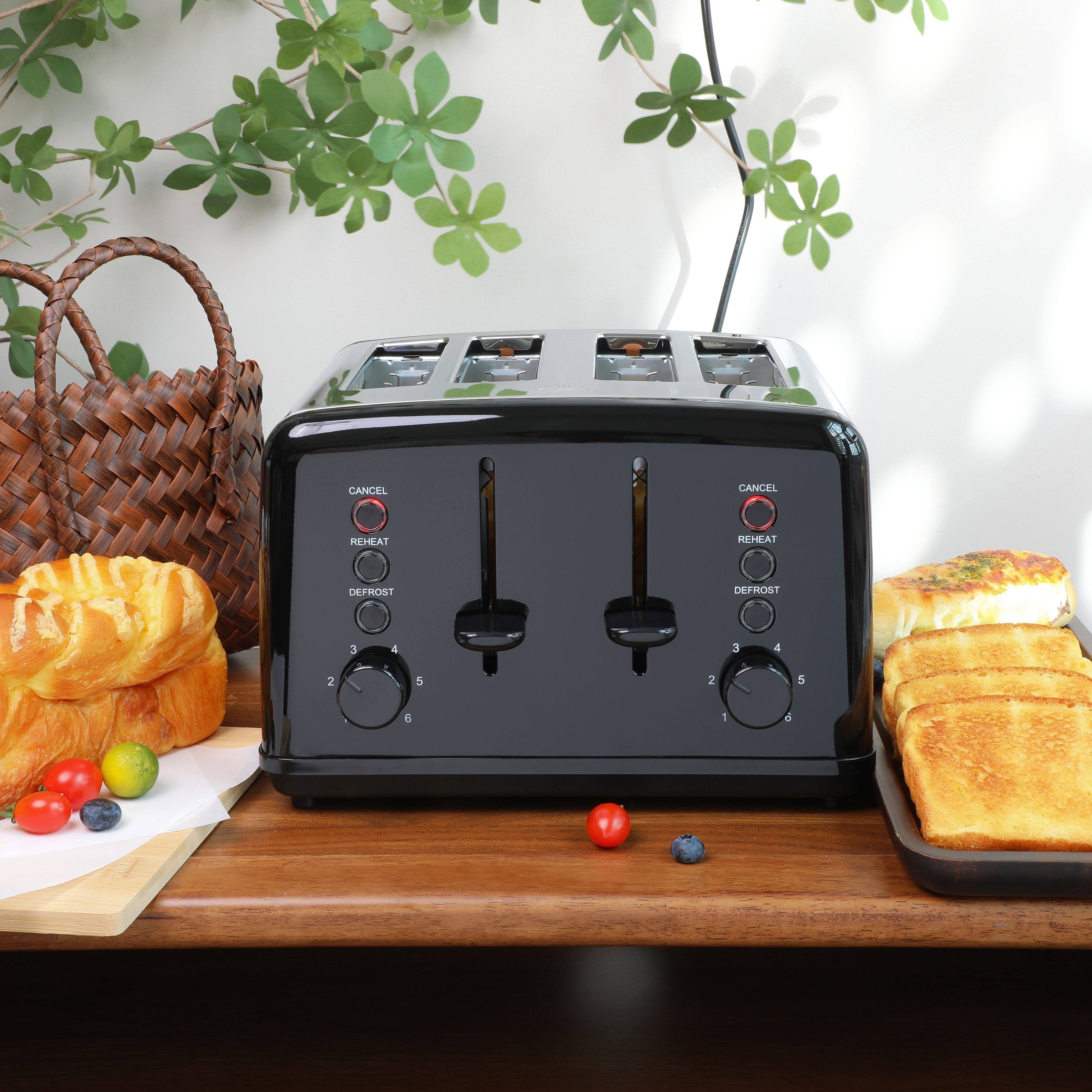 Stainless Steel Toaster 4 Extra Wide Slots retro - Temu