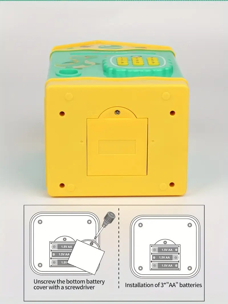 childrens money bank fingerprint face password money bank safe deposit box atm details 4