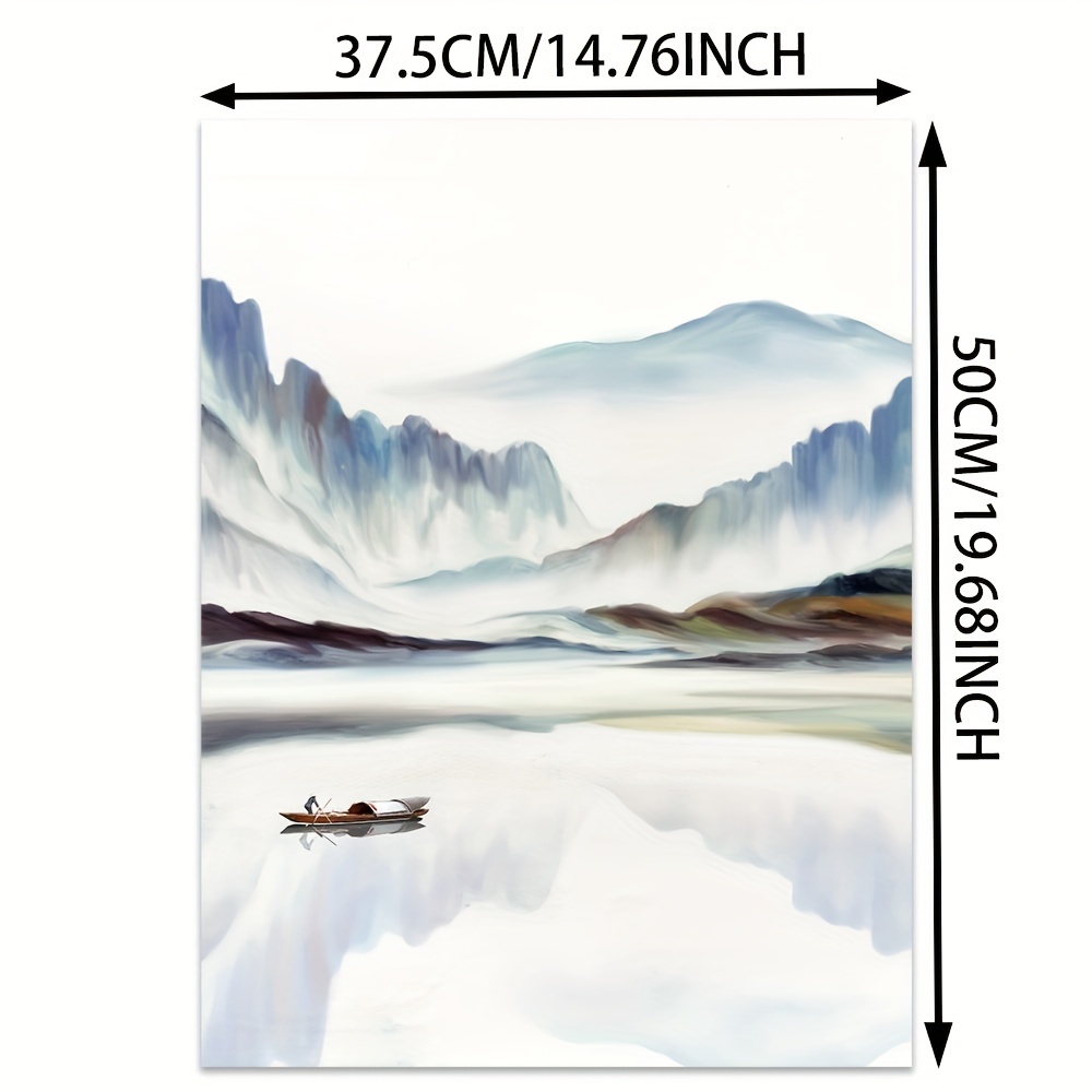 Quadri salotto Paesaggio della città cinese Dipinti su tela Arte astratta  Pittura a inchiostro sulla parete Arte Paesaggio Poster Stampe Decorazioni  per la casa 30x60 cm Senza cornice : : Casa e