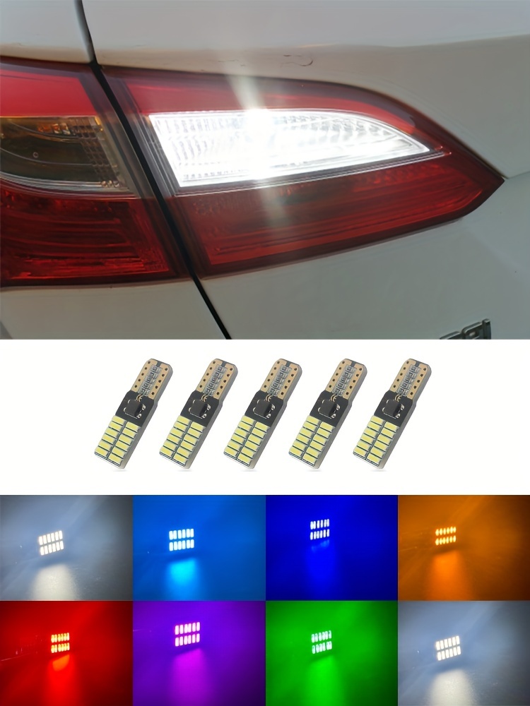 14Pcs T10 LED Auto Lamp Cars From Canbus W5W 4014 24-SMD 3W 6000K  Light-Emitting Diodes Independent Bulb Excelente producto