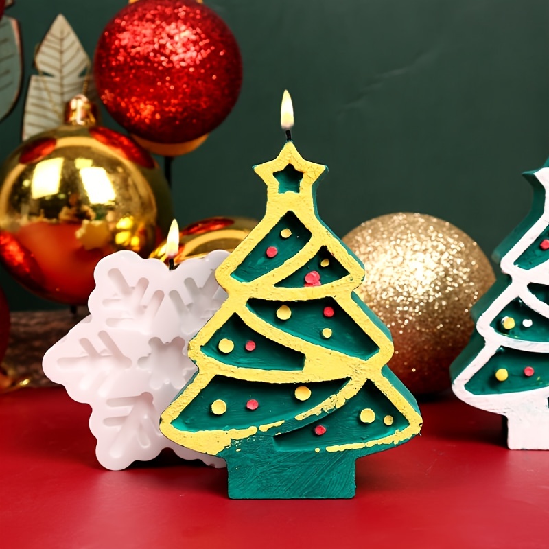 Christmas Coaster Mold Christmas Tree Snowflake Silicone Coaster Mold Resin  Mold