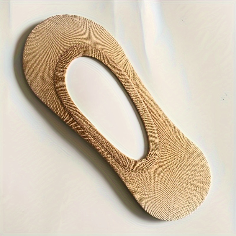 5 Pairs Simple Polyester Invisible Socks, Soft & Lightweight Low Cut Ankle Socks, Women'S Solid Color Knit Fabric Stockings & Hosiery