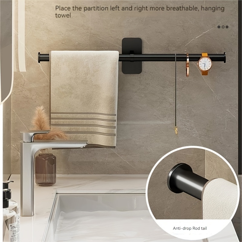 Toallero de pared para baño, organización de baño, soporte para toallas de  baño, almacenamiento de toallas de pared, soporte para toallas montado