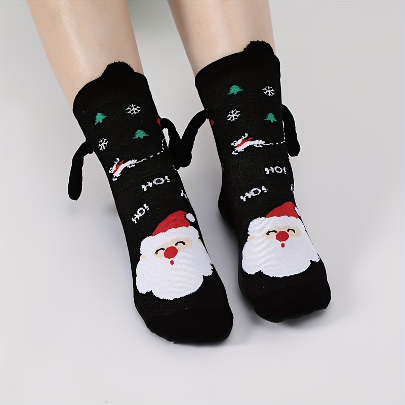 3pairs Christmas Themed Magnetic Sock Clips For Women, Suitable For  Halloween And Christmas