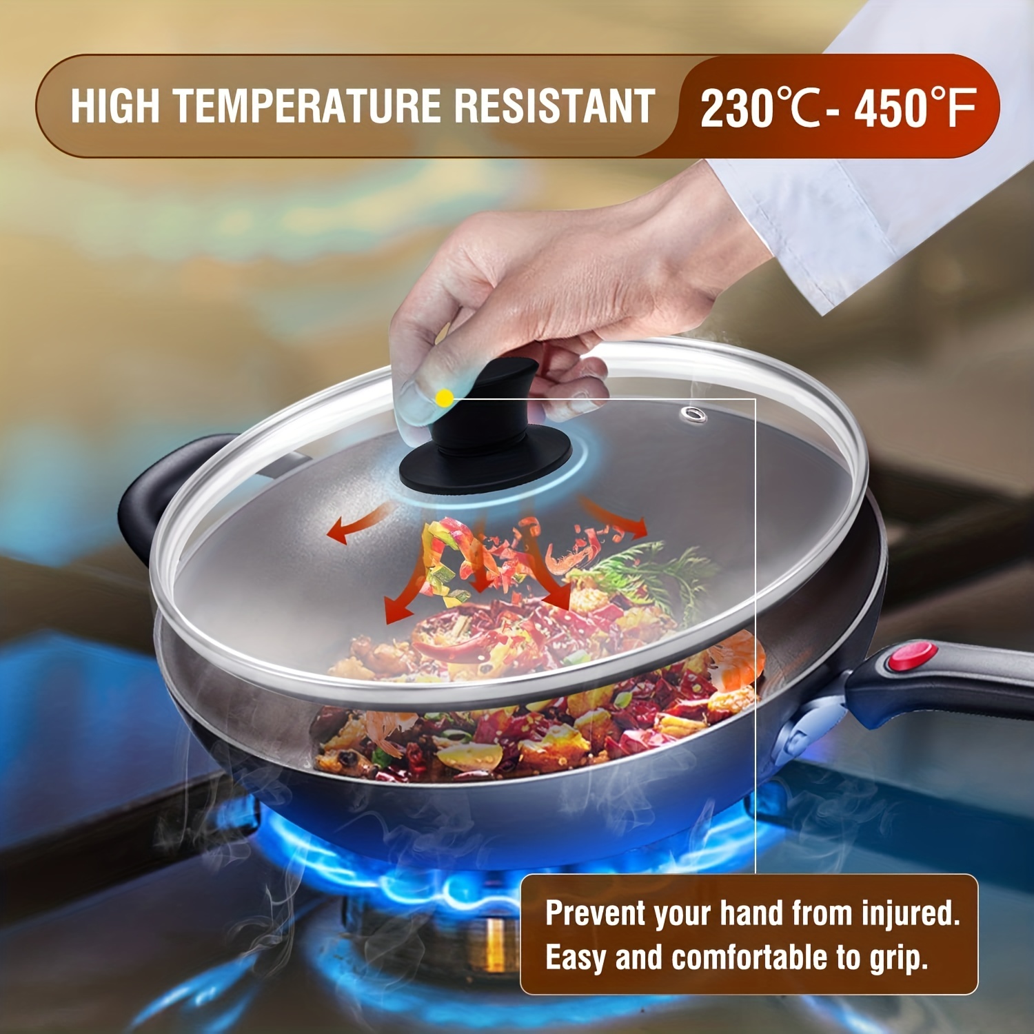 Lot de 5 boutons universels pour couvercle de casserole - Résistants à la  chaleur - Avec vis : : Cuisine et Maison