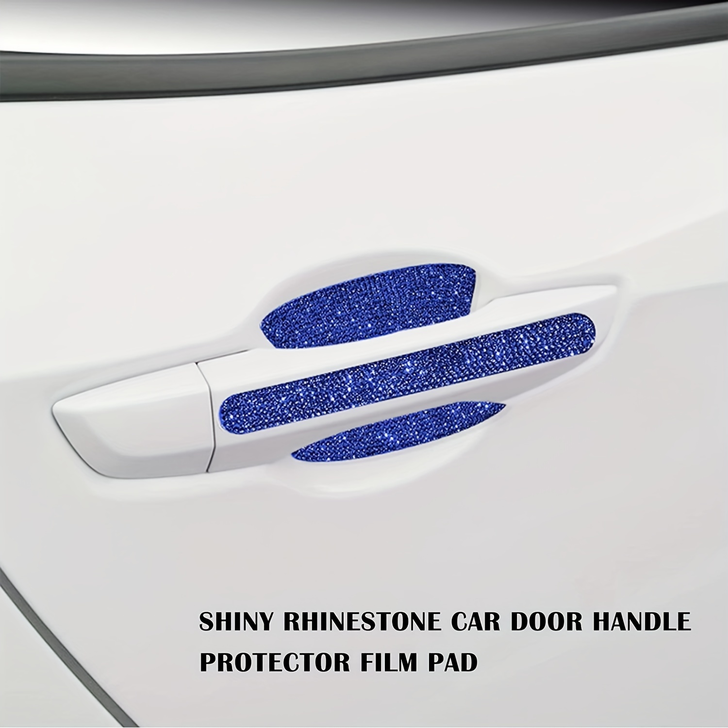 8pcs Rhinestone Car Door Handle Stickers , Bling Exterior Car Accessories,  Universal Crystal Glitter Door Handle Protector Car Stickers And Decals For