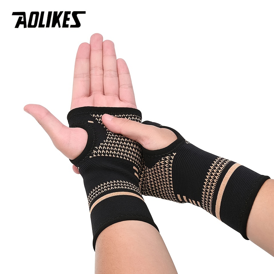 1pair 2pcs Copper Compression Wrist Sleeves For Carpal Tunnel Arthritis  Tendonitis And Sprains Support For Workouts And Sports, Shop The Latest  Trends