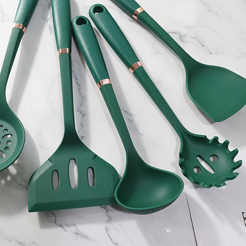 Cooking Tool Non Toxic Turquoise Kitchen Utensils Silicone Wooden Silicone  Spatula Spoon Nonstick Kitchen Accessories Bbq Gadgets L230621 From  Catherine08, $27.5