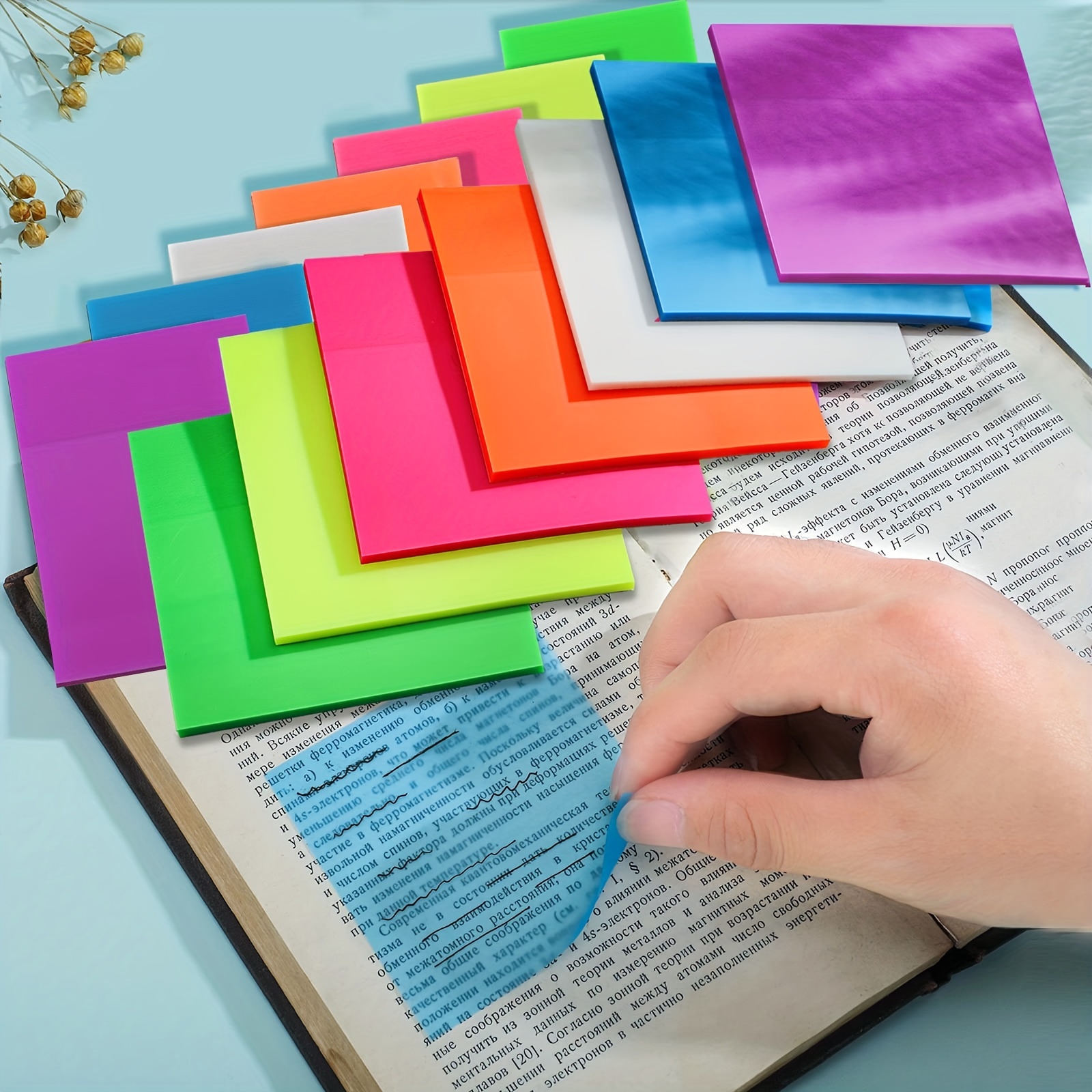 Transparent Sticky Notes, Pads Clear Sticky Tabs, Translucent Page