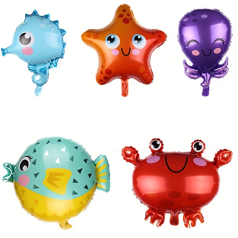 1pc Crab Starfish Seahorse Sea Animal Balloon Childrens Birthday