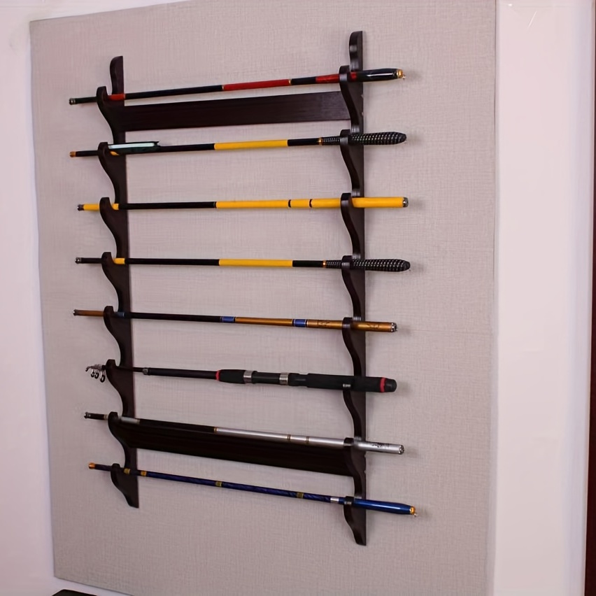Wall mounted Fishing Rod Holder Conveniently Store Organize - Temu