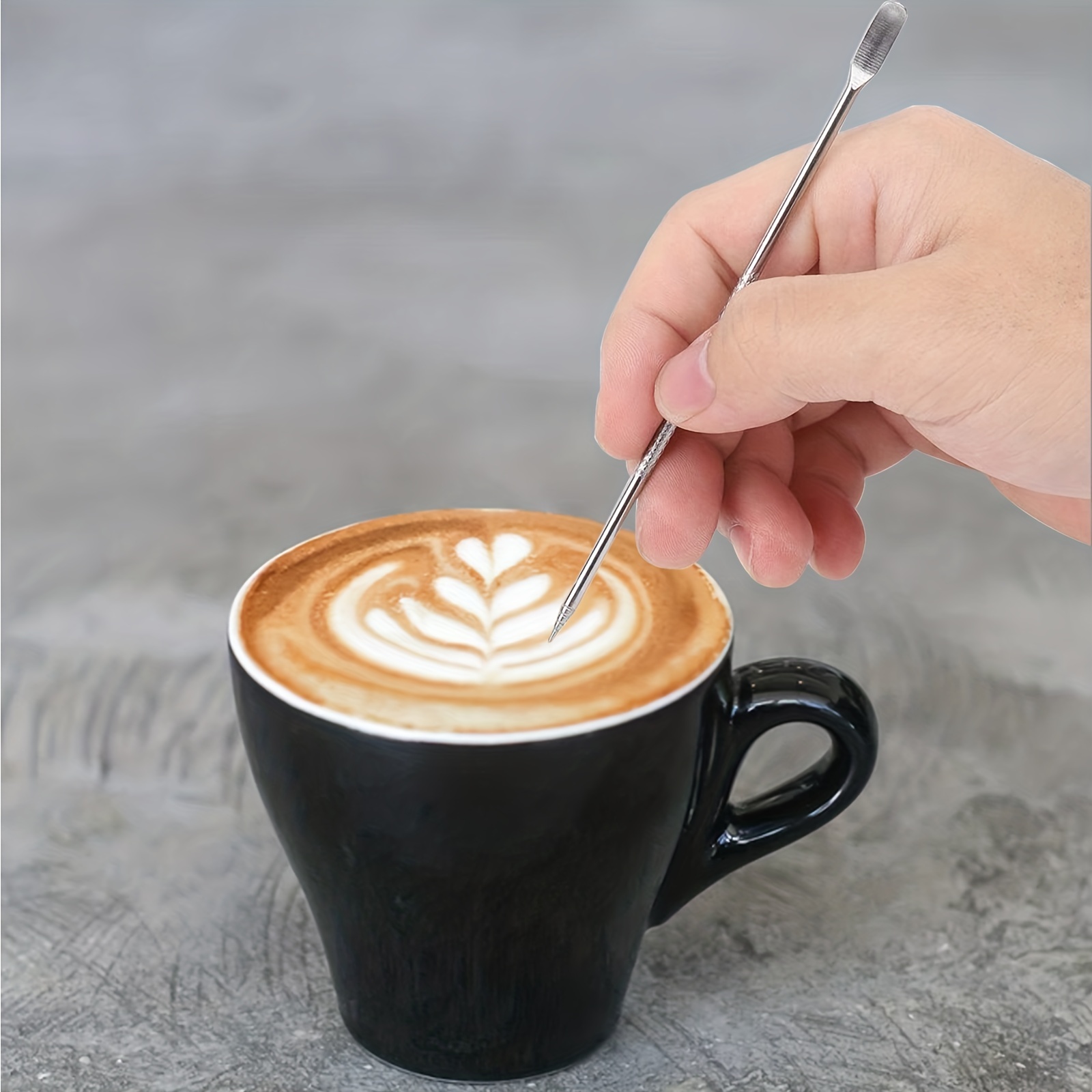 Electrical Latte Art Pen for Coffee Cake Spice Pen Cake Decoration Pen  Coffee Carving Pen Baking Green 
