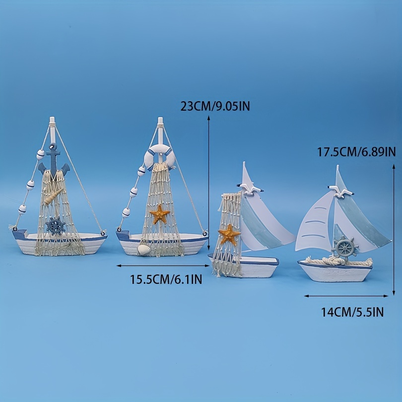 Nautical themed Sailboat Model Decoration Wooden Miniature - Temu
