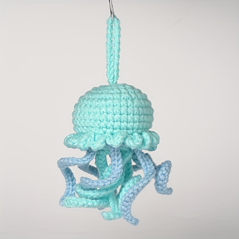 Diy Jellyfish Image Crochet Material Bag Wool Knitting Kit - Temu