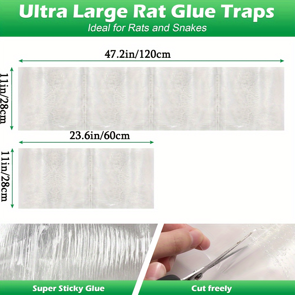 Paquete de 10 trampas de pegamento grandes para ratones con pegamento de  adherencia mejorada para ratas, roedores, cucarachas y otras trampas