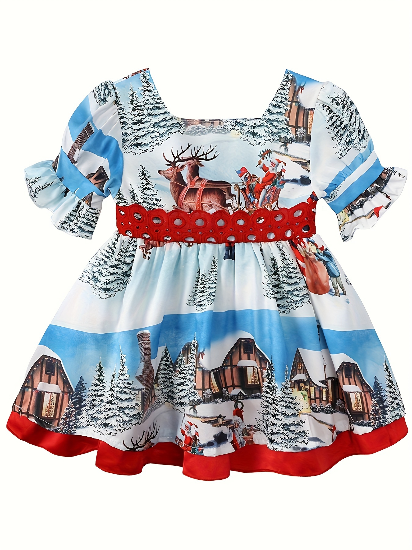 MUABABY-VESTIDO ELEGANTE DE ENCAJE FLORAL PARA NIÑAS 2 AÑOS