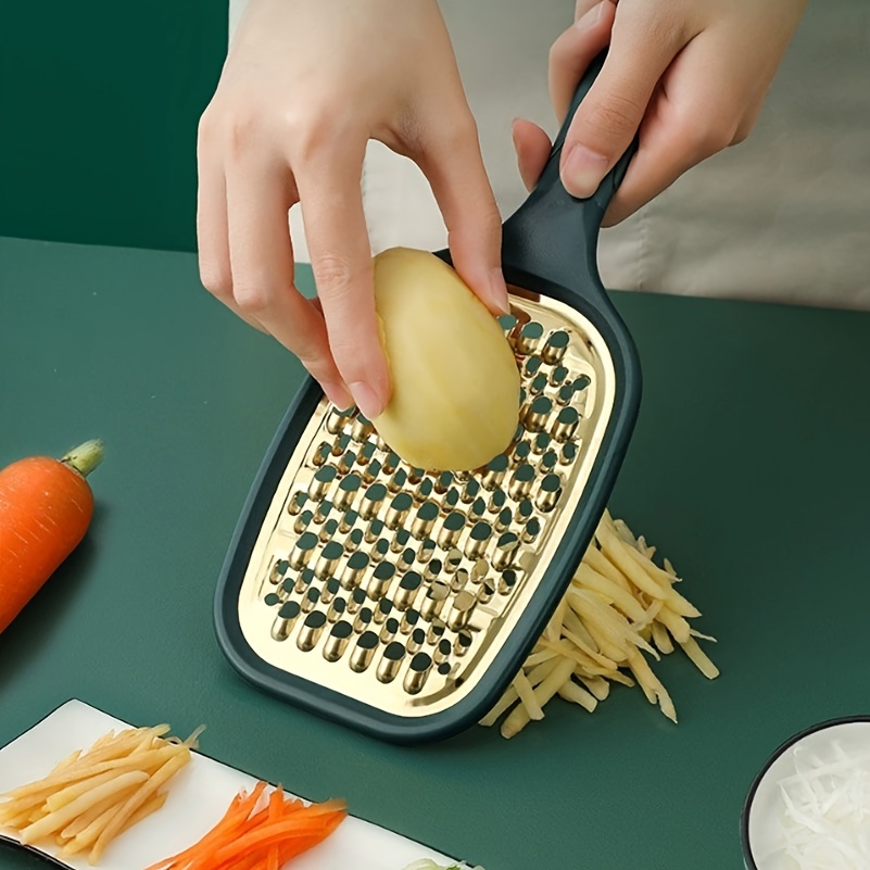 Cheese Grater, Stainless Steel Grater, Manual Vegetable Grater, Household  Fruit Grater, Vegetable Cutter, Fruit Peeler, Multi-functional Fruit Cutter  With Brush, Graters With Container, Potato Grater, Kitchen Stuff, Kitchen  Gadgets - Temu