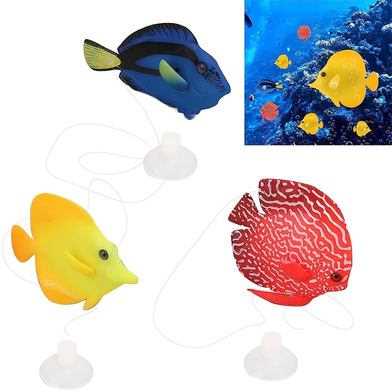 Acheter Aquarium artificiel lumineux poissons tropicaux Silicone brillant  décor d'aquarium