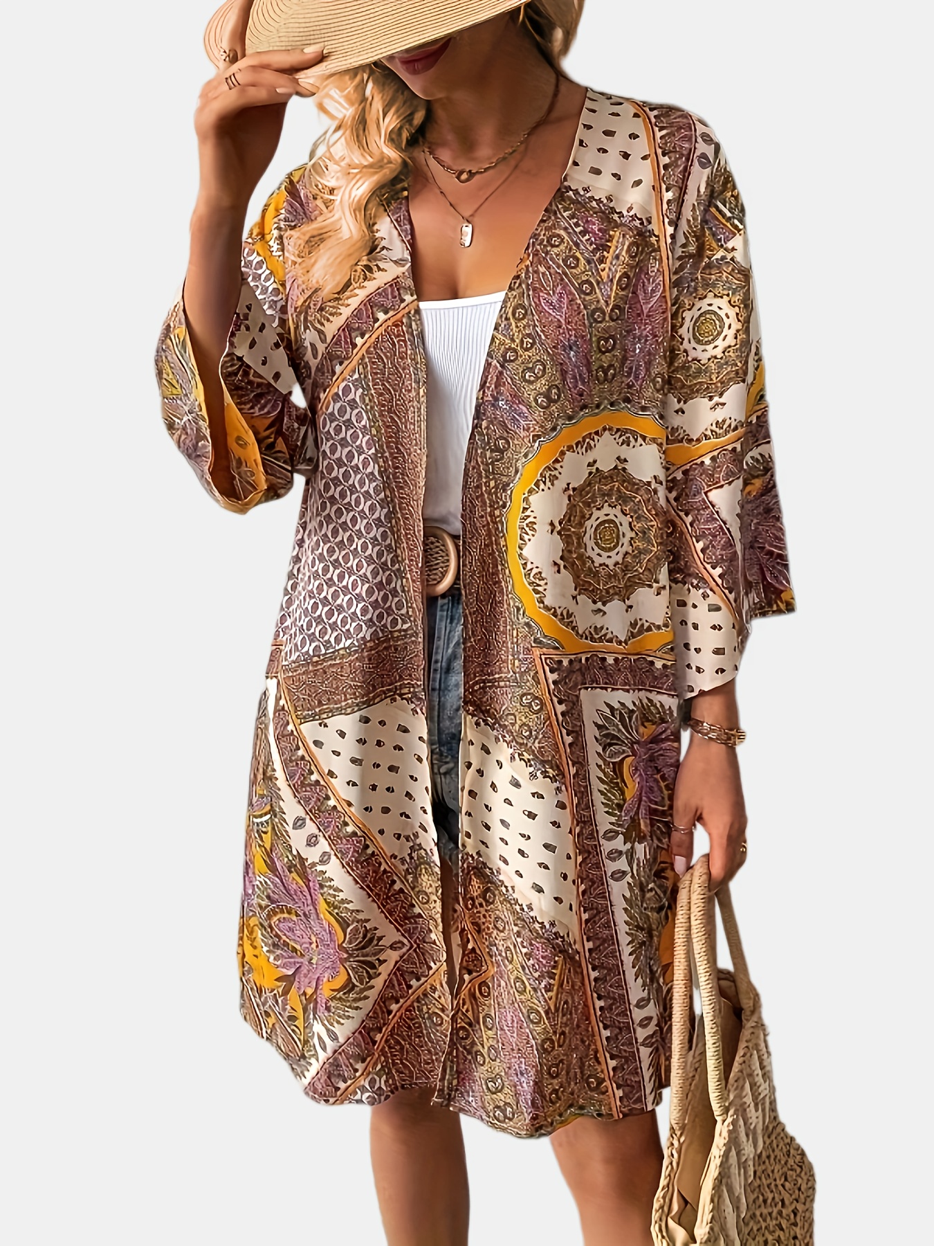 ZANZEA Women's Summer Bohemia Beach Mini Shirt Dress Ladies Tunic A