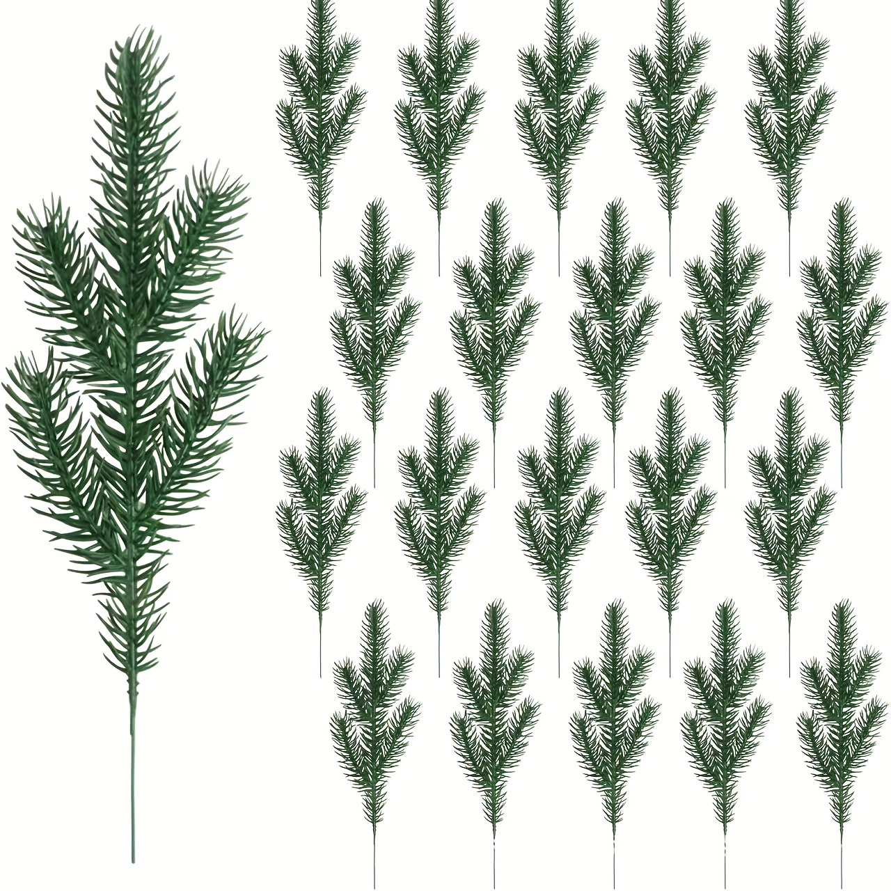 Artificial Pine Needles Branches Garland Fake Green Plants - Temu