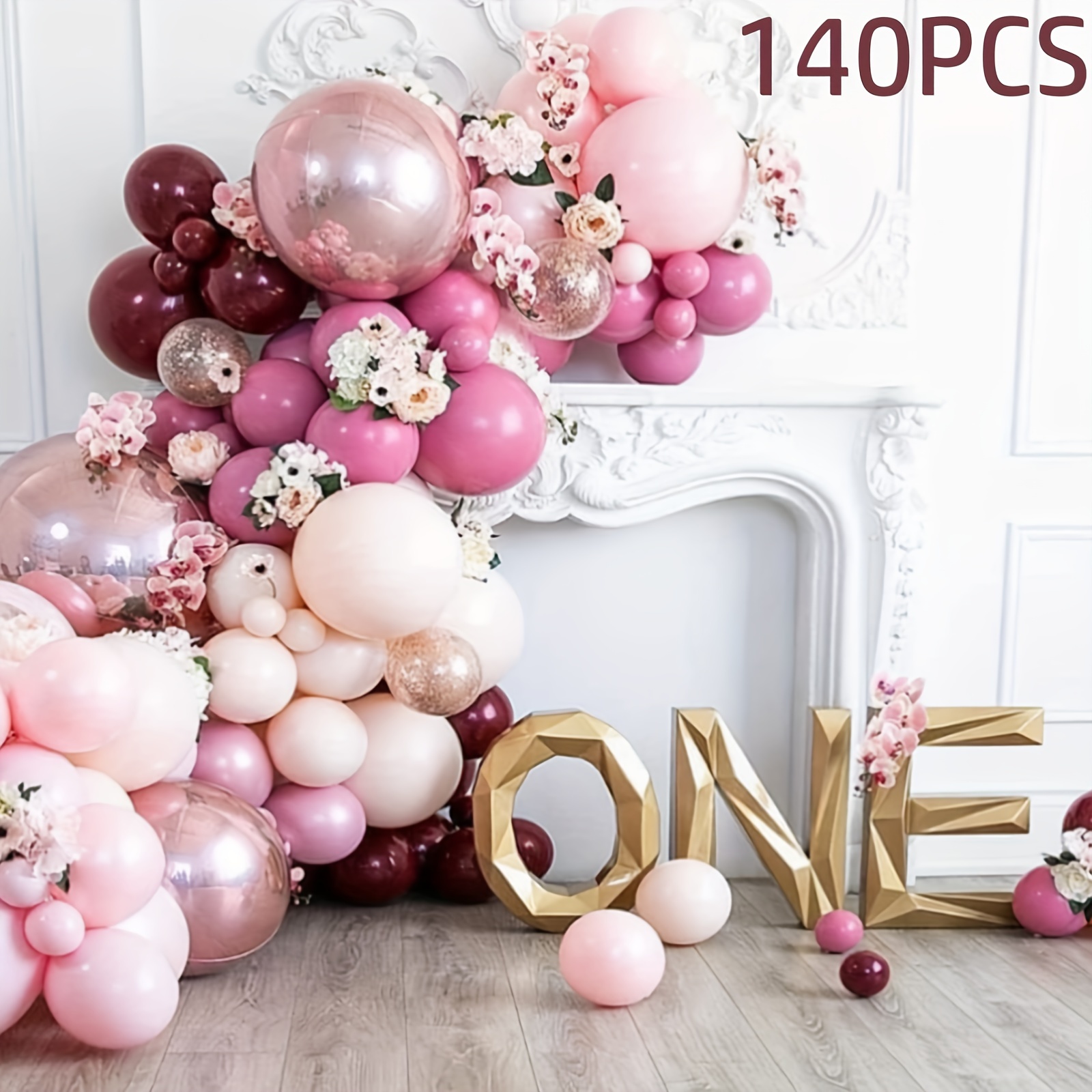 140 Uds. Kit Arco Guirnalda Globos Blancos Decoración - Temu