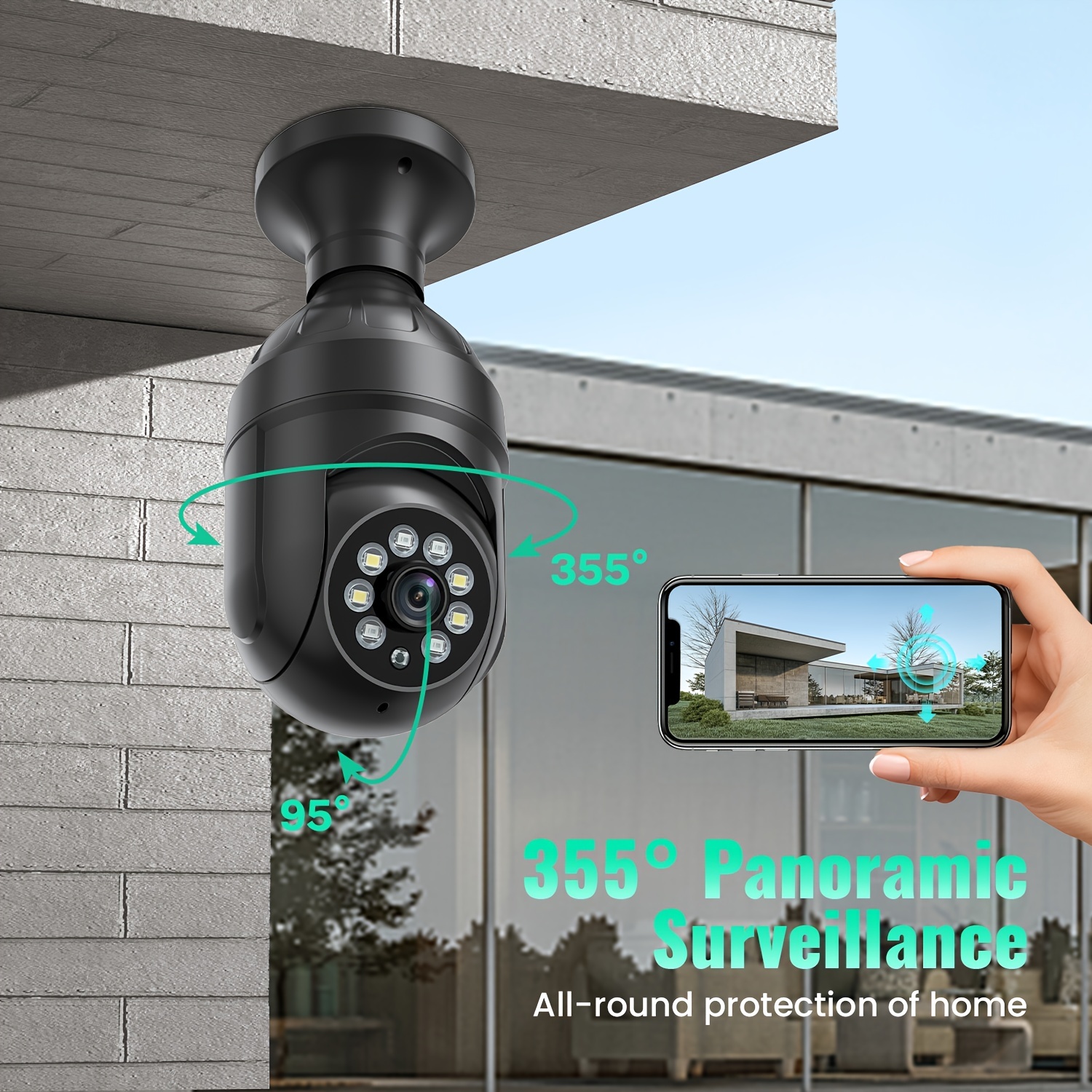 2 Outdoor Camera grises - Caméras de surveillance extérieures sans