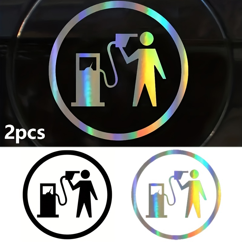 2pcs Autoaufkleber Lustige Tankdeckel-aufkleber Benzin  Kraftstoffeinfülldeckel Dekorative Aufkleber, 24/7 Kundenservice