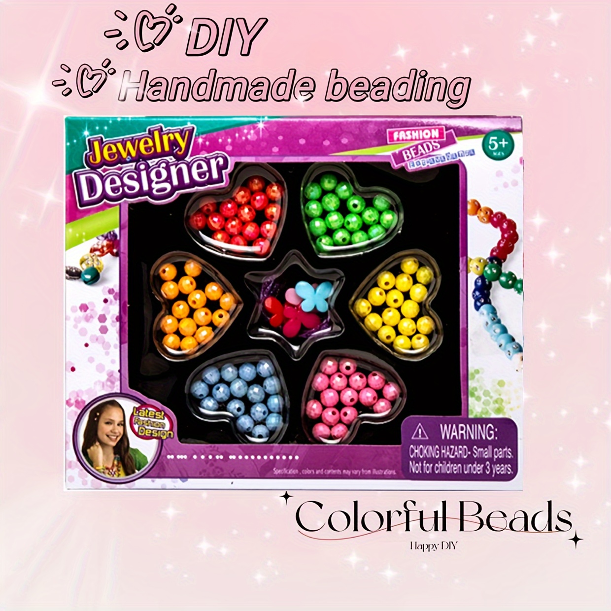 Charm Bracelet Making Kit for Girls 115PCS Jewelry Making Kit with Beads Jewelry  Charms String Necklace Bracelets for DIY Craft Valentine's Day Jewelry Gift  for Teen Girls Age 8-12. New Bracelet Kits