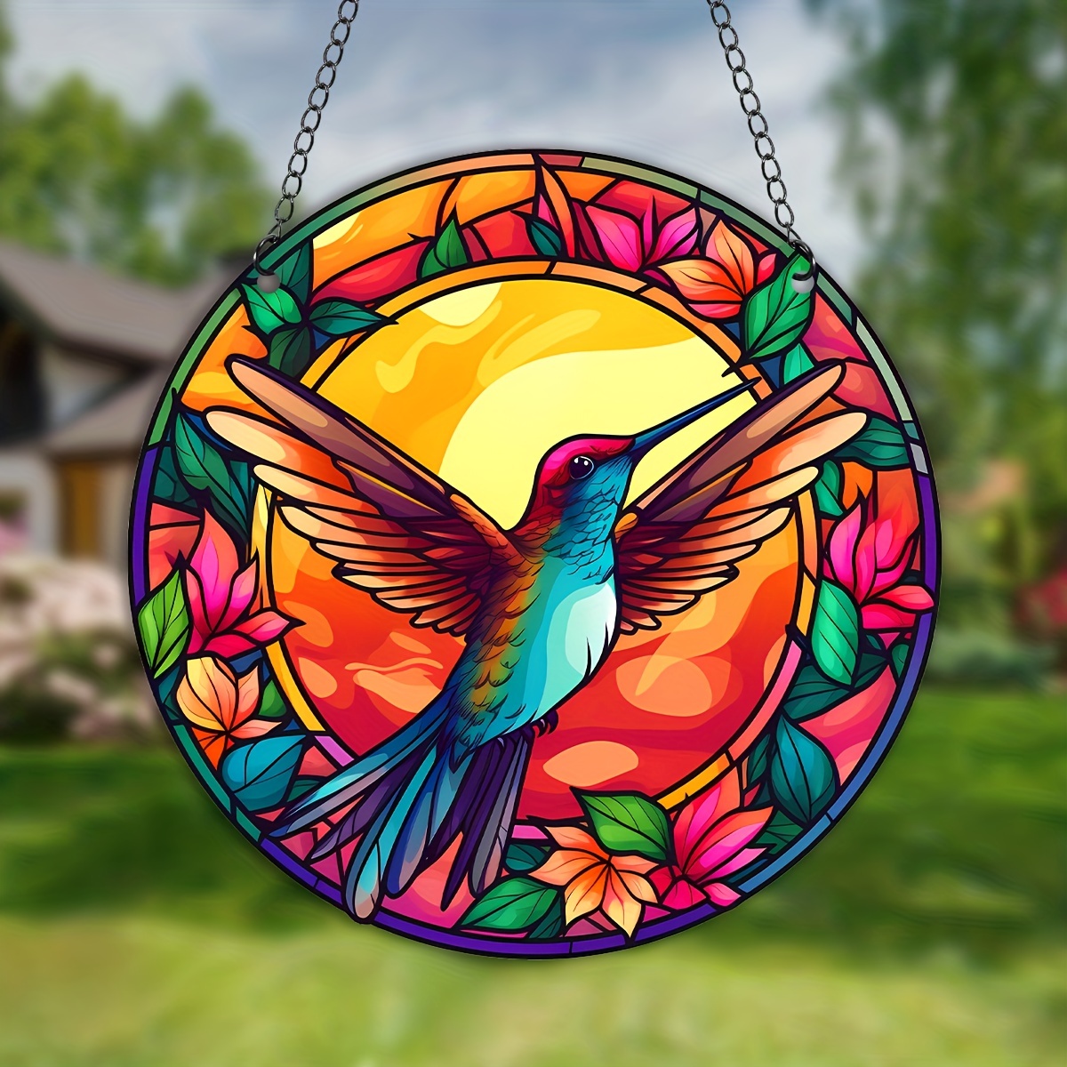 Birds Stained Window Hangings Stained Bird Decorations Bird - Temu