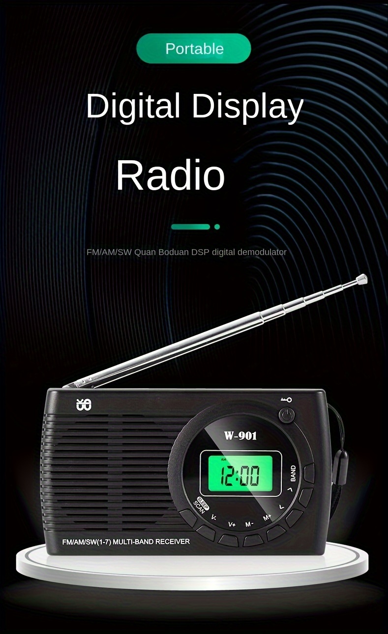 Radio FM portátil radio de transistor de onda corta con la mejor