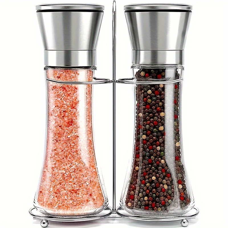 USB Rechargeable Electric Spice Grinder Kitchen Tools Glass Jar Salt and  Pepper Grinder