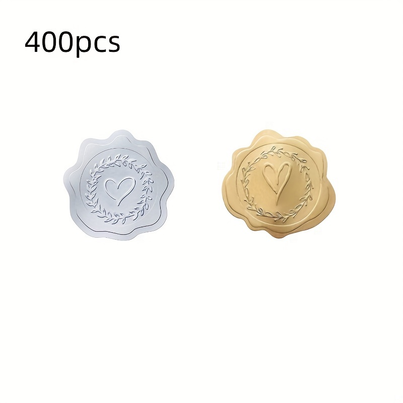  300 Pcs Embossed Envelope Seals Stickers Heart Wedding Stickers  Gold Self-Adhesive Wax Stickers for Wedding Invitations, Greeting  Cards(Gold,Heart) : Office Products