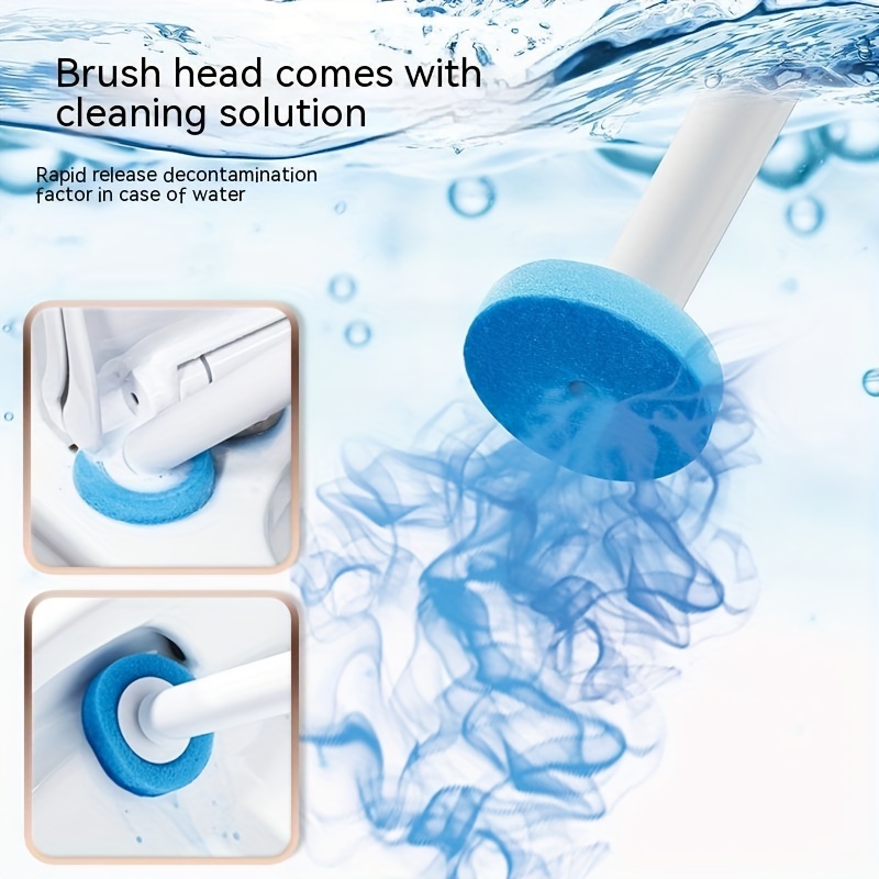 Bathroom Cleaning Tool Toilet Brush Set, Disposable Cleaning Solution Brush  Head, Non Perforated Wall Mounted, Fragrant Toilet Brush - Temu
