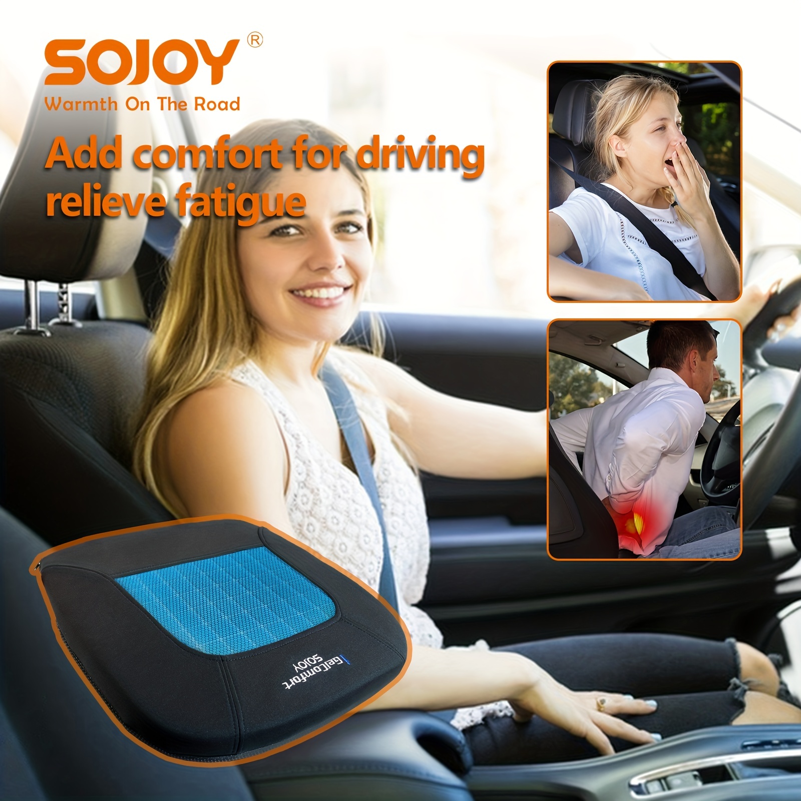 Smart Travel Comfort: Sojoy 3 in 1 Foldable Memory Foam Seat - Temu