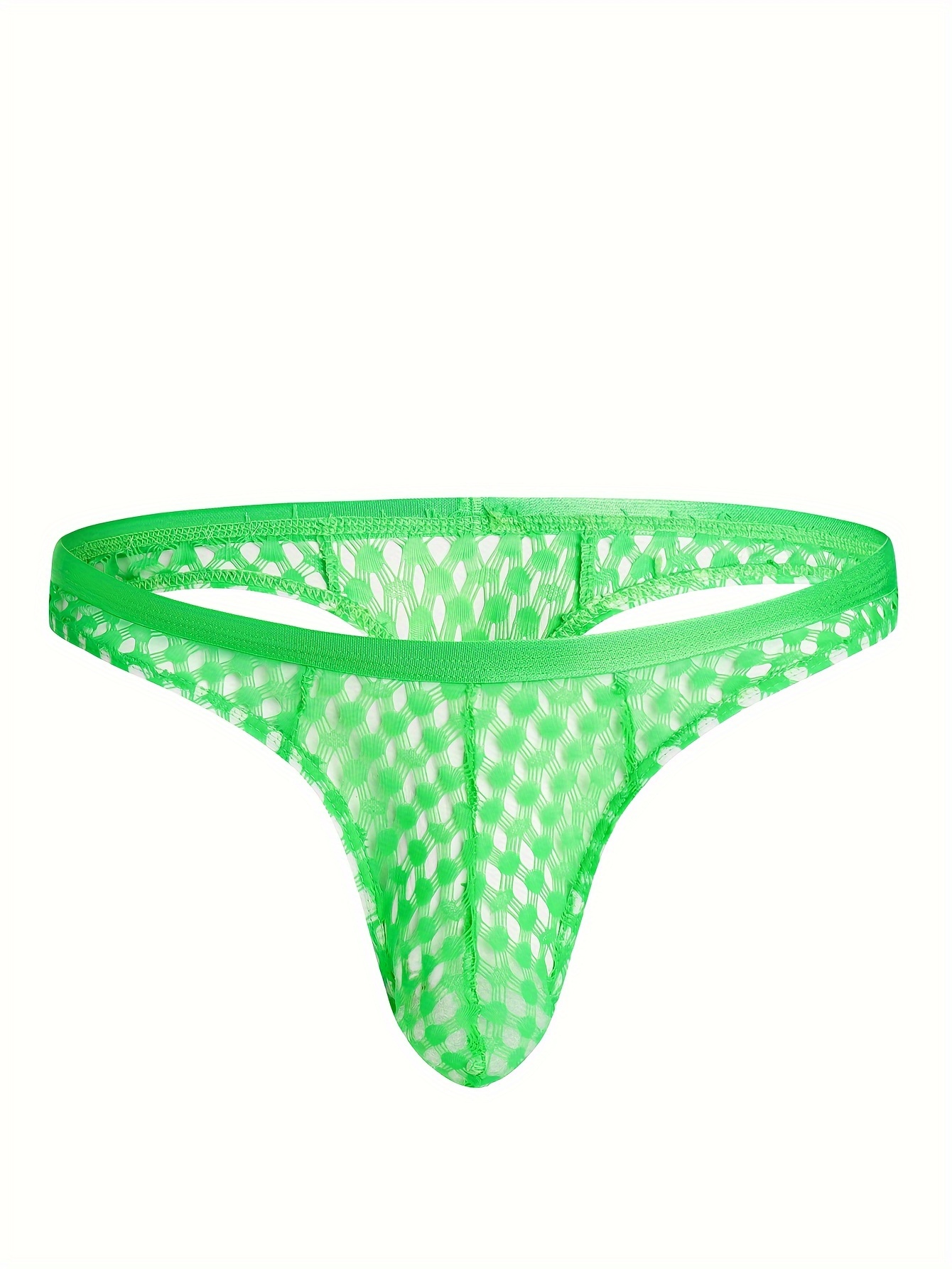 Men's Mesh See Thong Underwear Sexy Transparent Bulge - Temu Canada
