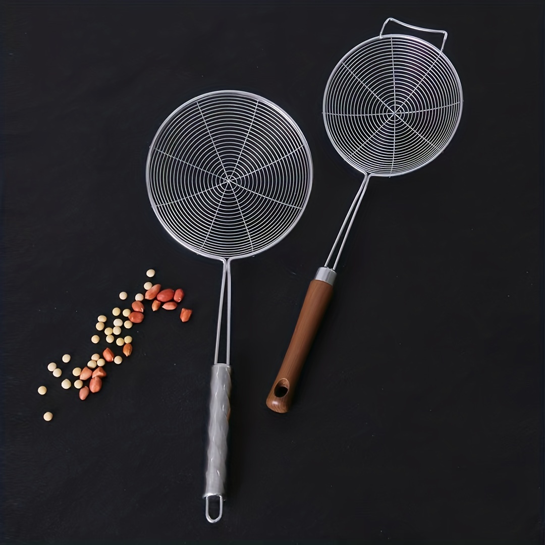 Strainer Stainless Skimmer Steel Spoon Spider Handle Wire Cooking