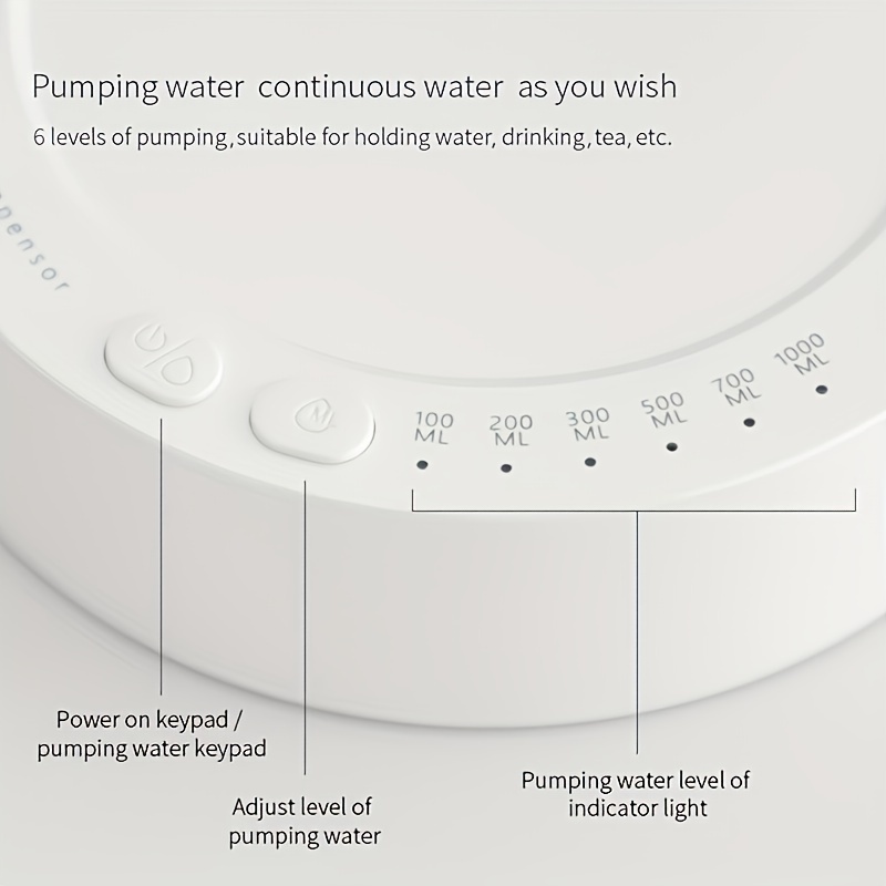 Electric Water Gallon Pump, Automatic Kettle Pump, Water Dispenser Desktop  Rechargeable Water Pump, Water Dispenser With Stand - Temu